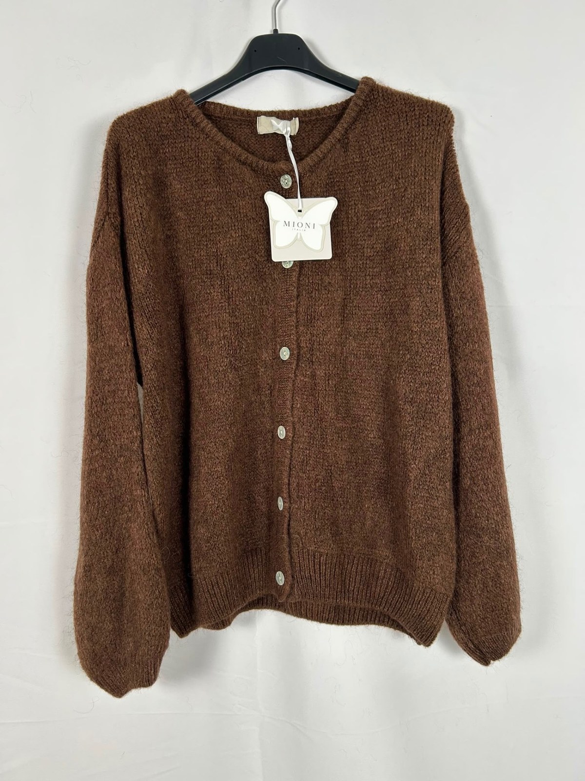 Strickjacke 'Alpaka' – Braun
