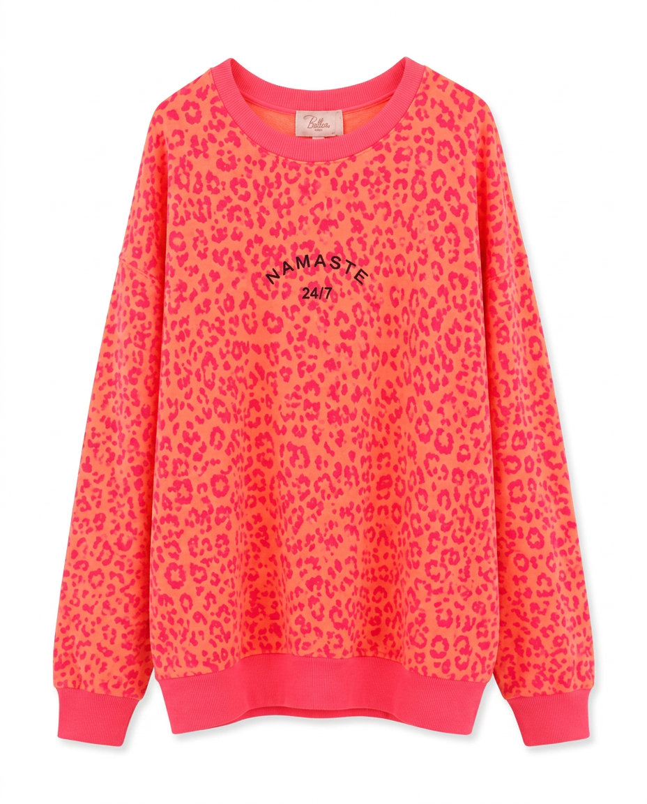 Sweater 'Namaste 24/7 Leo' — Coral