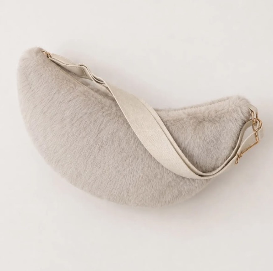 Fluffy Half Moon Bag