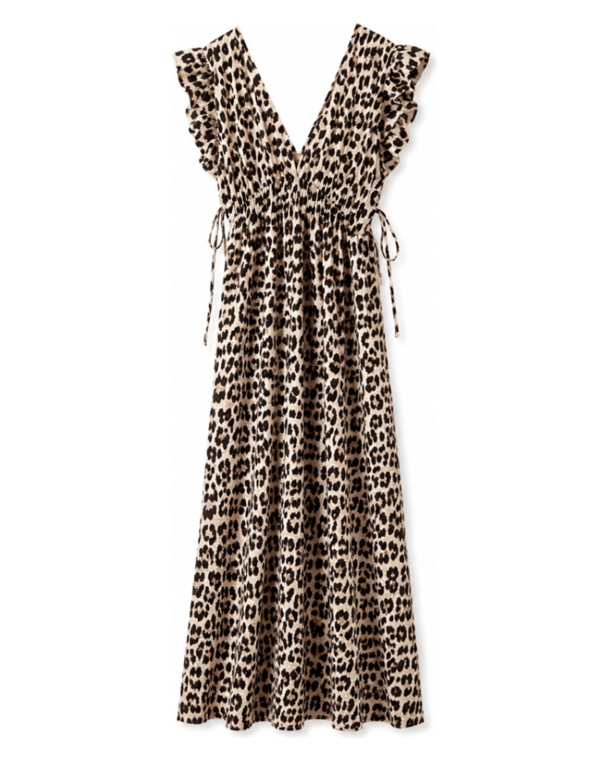 Midi-Kleid 'Leo' – Braun