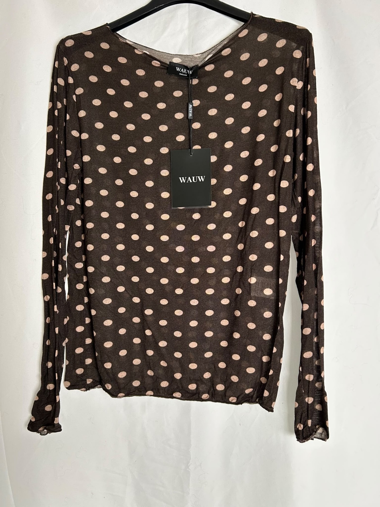 Cashmere Shirt 'Punkte' – Braun